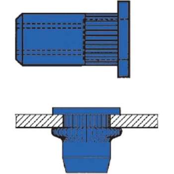 Gesipa blindklinkmoer staal/staal M6x9x155mm