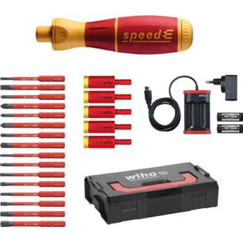 Wiha 590 T103 speedE schroevendraaier set 3 met slimBits in L-Boxx Mini - 25 delig - PH/PZ/Sleuf/Torx