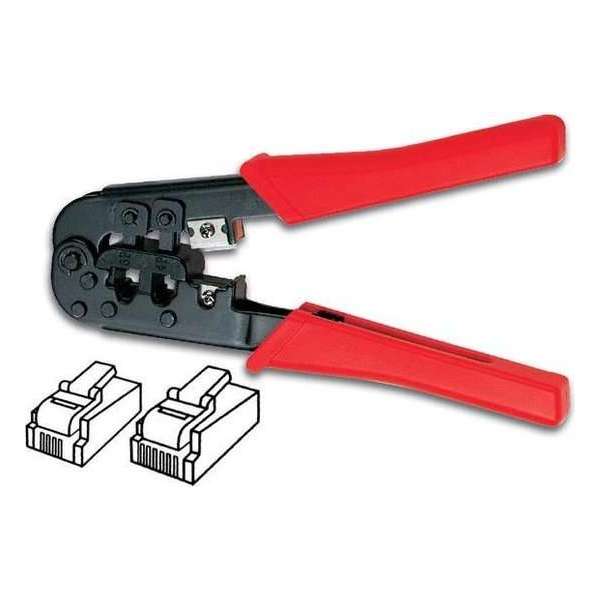 Krimptang Voor Modulaire Connectoren 4P2C, 4P4C (Rj10), 6P2C, 6P4C (Rj11), 6P6C (Rj12)