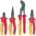 KS Tools geïsoleerde tangen set  kniptang / combinatietang / telefoontang / waterpomptang (4 stuks 150-250mm)