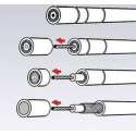 Knipex 16 60 05 KOAX Kabelstripper Geschikt voor Coaxkabel 4 tot 12 mm RG58, RG59, RG62