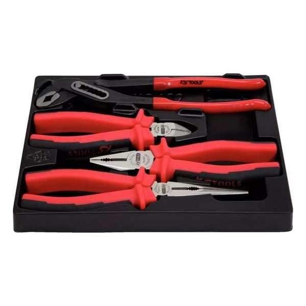 KS Tools tangen set. kniptang / combinatie / telefoontang / waterpomp