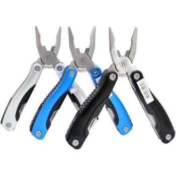 XL Camping en Outdoor Multitool - Klustang - Zakmes - RVS - 9 opties