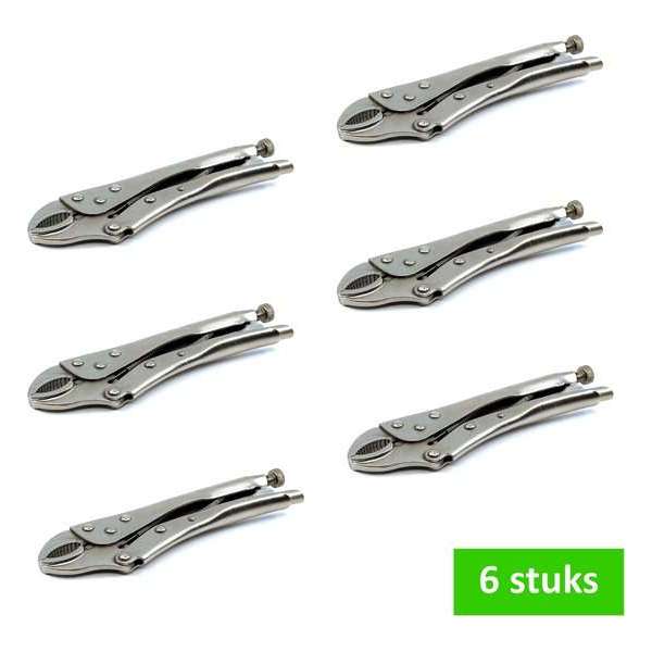 Steelwood Griptang - 225 mm - Getande bekken - Klembereik 0 tot 43 mm - set 6 stuks