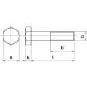 Zeskantbout M27x110mm galvanisch verzinkt - 10 stuks