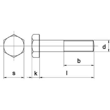 Zeskantbout M27x110mm galvanisch verzinkt - 10 stuks