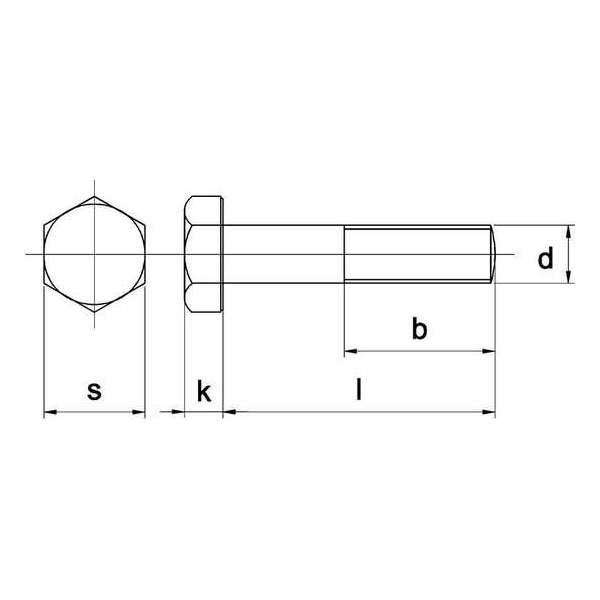 Zeskantbout M27x110mm galvanisch verzinkt - 10 stuks