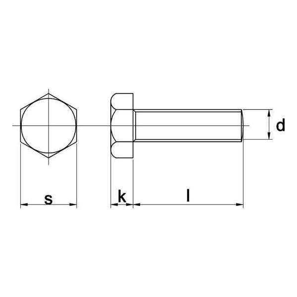 Tapbout Zeskant M20x40mm termisch verzinkt - 25 stuks