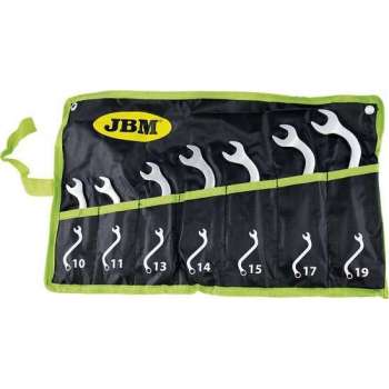 JBM Tools Combinatieseleutel set | S-vorm | 10 t/m 19 MM | 7-Delig