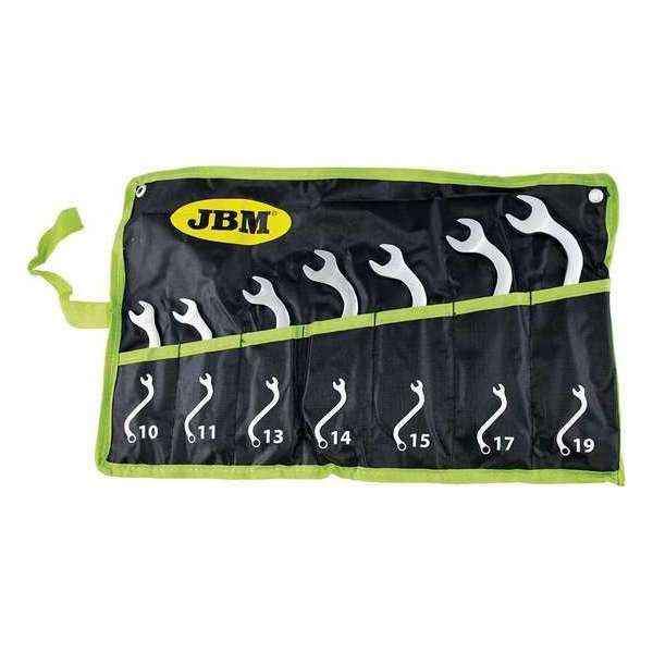 JBM Tools Combinatieseleutel set | S-vorm | 10 t/m 19 MM | 7-Delig