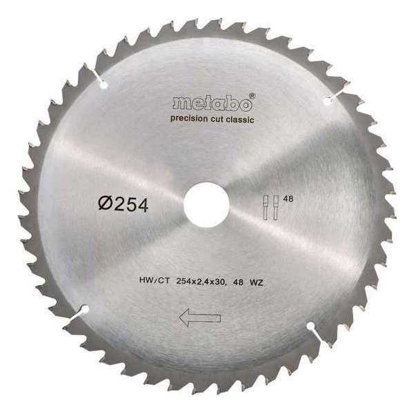 Metabo 628061000 Precision Cut Cirkelzaagblad - 254 x 30 x 48T - Hout