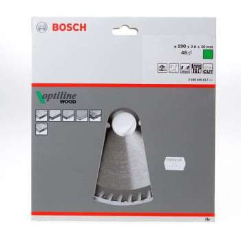 Bosch Cirkelzaagblad Optiline Wood 190 x 30 x 2,6 mm - 48 tanden