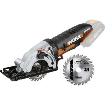 WORX WX527.9 accu cirkelzaag Worxsaw 20V solo hout metaal keramiek kunststof