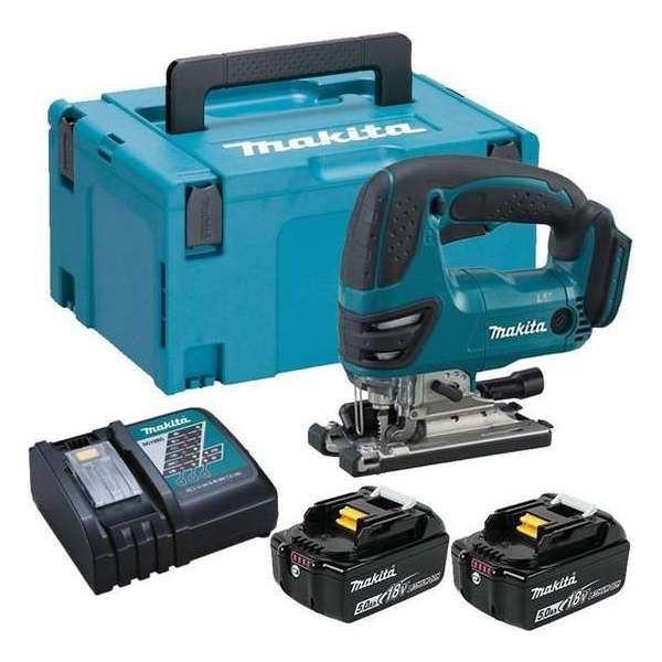 Makita DJV180RTJ 18V Li-Ion Accu decoupeerzaag set (2x 5.0Ah accu) in Mbox - D-greep - variabel