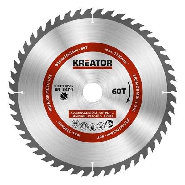 Kreator  KRT020505  Zaagblad hout - 254mm60t