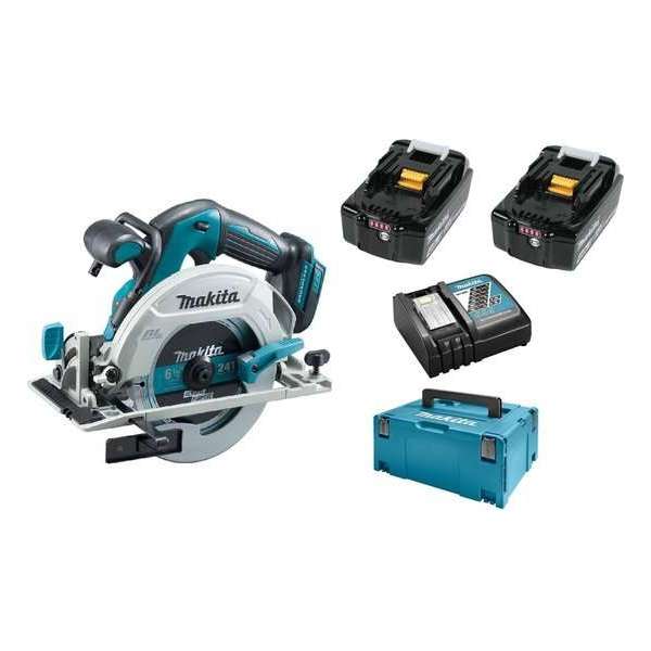 Makita DHS680RMJ 18V Li-Ion Accu cirkelzaag set (2x 4.0Ah accu) in Mbox 165mm - koolborstelloos