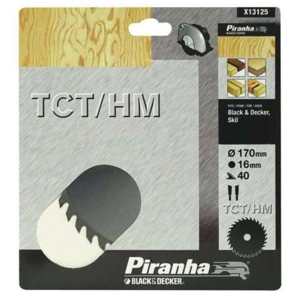 Piranha Cirkelzaagblad TCT/HM, 160 x 16mm 40 tanden X13105