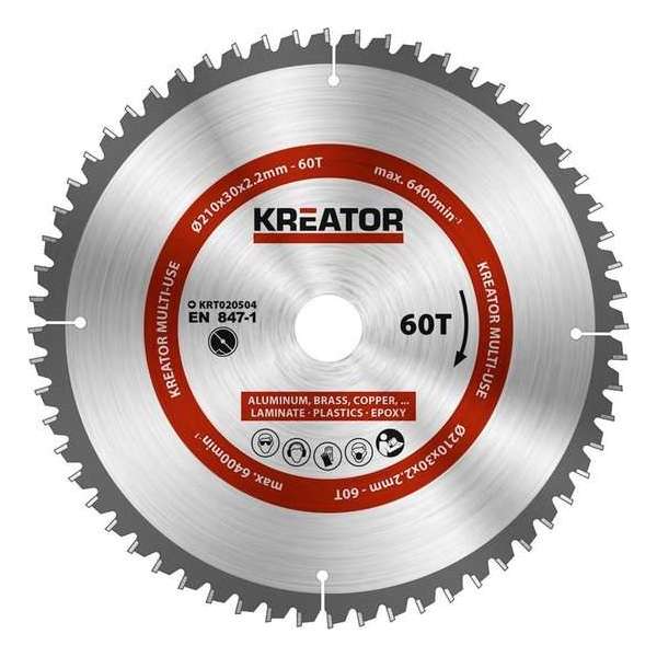 Kreator  KRT020504  Zaagblad hout - 210mm60t