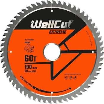 WC-C1903060 TCT-zaagblad Extreme | 190 mm x 60T x 30 mm | Geschikt voor HS7100, DW62, DWE576, GKS190