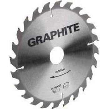 Graphite 57H678 Cirkelzaagblad voor Hout 200mm, Asgat 30mm, Tanden 60, Dikte 3,2, Vulringen 16/20/25, TCT