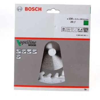 Bosch - Cirkelzaagblad Optiline Wood 130 x 20/16 x 2,4 mm, 20