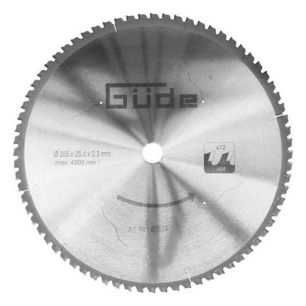 Güde 355 x 25.4 MM | 72 TANDEN voor staal