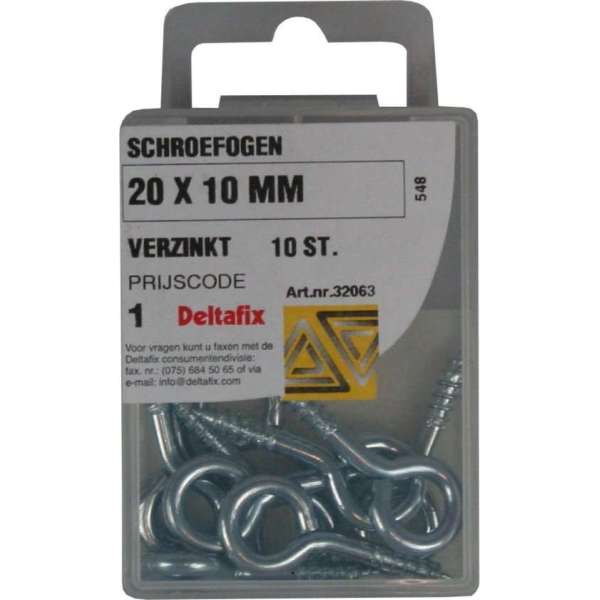 Deltafix Schroefoog 20 x 10 mm / Schroefogen (6 stuks)