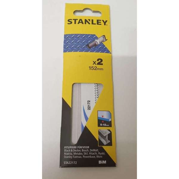 Stanley recipro zaagbladen 152mm metaal, grof