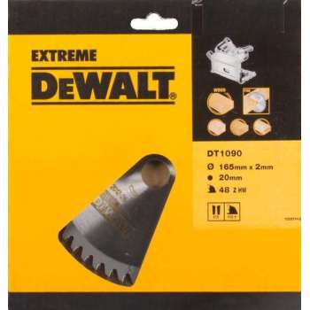 DeWALT DT1090 Cirkelzaagblad Extreme 165x1.6x20mm 48T