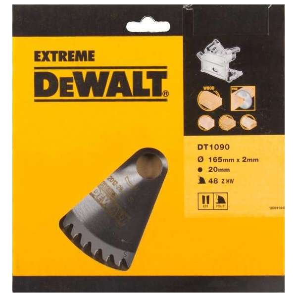 DeWALT DT1090 Cirkelzaagblad Extreme 165x1.6x20mm 48T