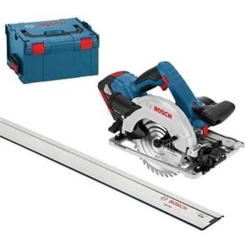 Bosch Professional GKS 18V-57 G Accu cirkelzaag - Met 2 accu's, geleiderail en L-BOXX