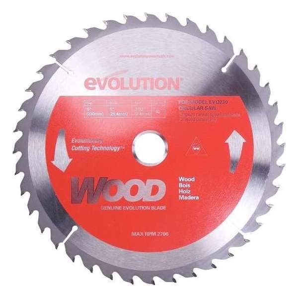 EVOLUTION - Evolution EVO 230mm zaagblad voor hout - DIA 230 MM - 40 T