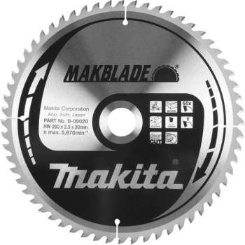 Makita B-09070 Makblade Cirkelzaagblad - 260 x 30 x 80T - Hout / MDF / Laminaat