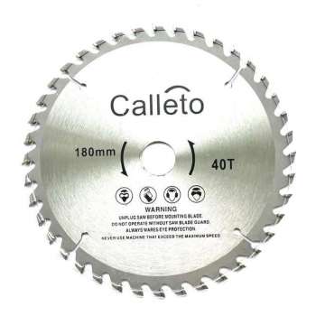 Calleto zaagblad - Zaagblad hout - 180 x 22,23mm - Cirkelzagen - 40 tanden - hardmetalen - Incl. reductiering 19,8mm