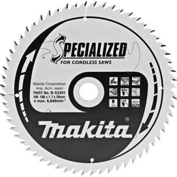 Makita Afkortzaagblad Laminaat Specialized 190x20x2,0 60T 5g