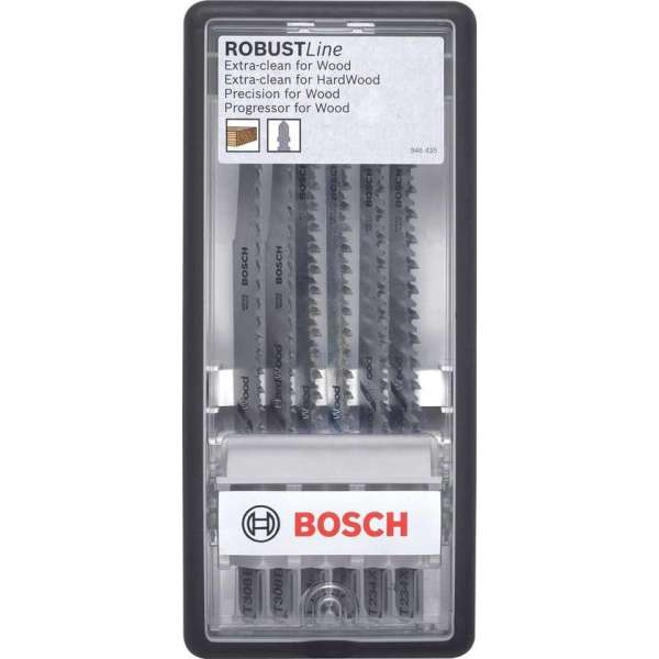 Bosch 6-delige Robust Line decoupeerzaagbladenset Wood Expert T-schacht