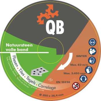 Diamant zaagblad QB natuursteen volle band Ø180mm asgat 22,2mm - slijpschijf