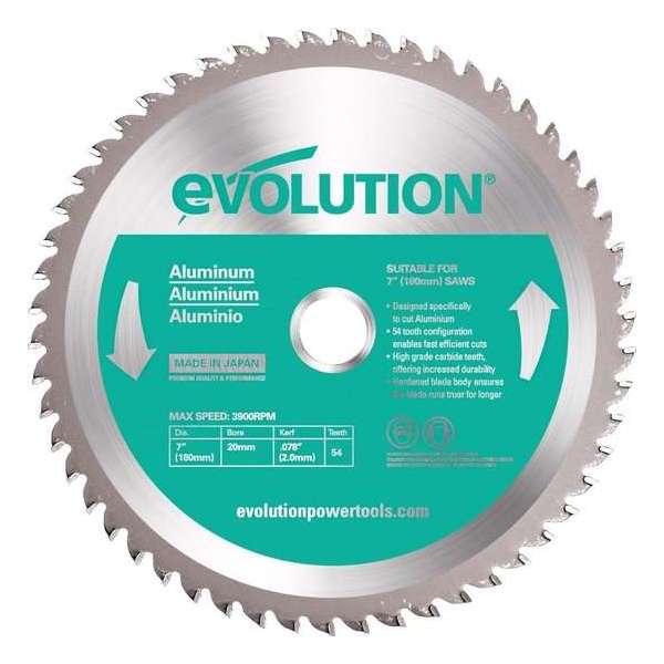 EVOLUTION - Evolution EVO 180mm zaagblad voor aluminium - DIA 180 MM - 54 T