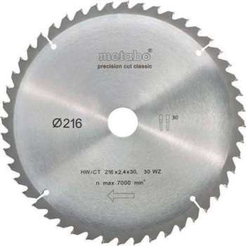 Metabo 628062000 Precision Cut Cirkelzaagblad - 216 x 30 x 30T - Hout