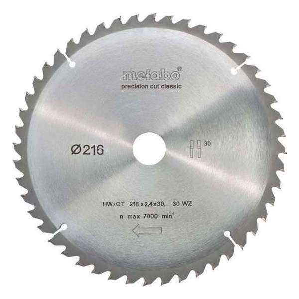 Metabo 628062000 Precision Cut Cirkelzaagblad - 216 x 30 x 30T - Hout