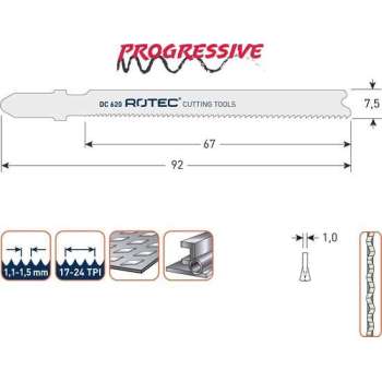 DecoupeerzaagbladDC620 / T118A set 5 stuks