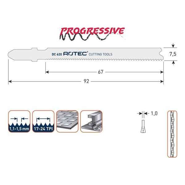 DecoupeerzaagbladDC620 / T118A set 5 stuks