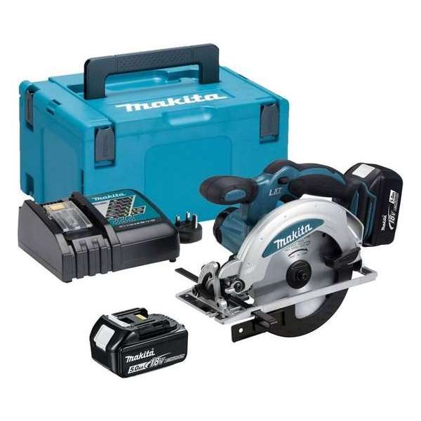 Makita DSS610RTJ 18V Li-Ion Accu cirkelzaag set (2x 5.0Ah accu) in Mbox - 165mm