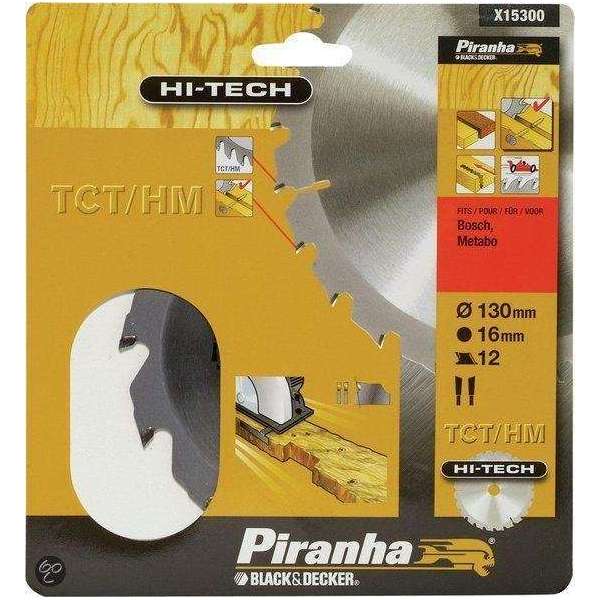 Piranha Cirkelzaagblad TCT/HM, 130x16mm 12 tanden X15300