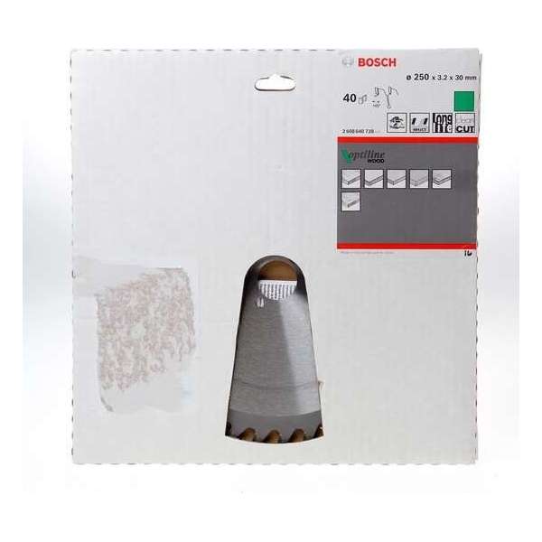 Bosch - Cirkelzaagblad Optiline Wood 250 x 30 x 3,2 mm, 40