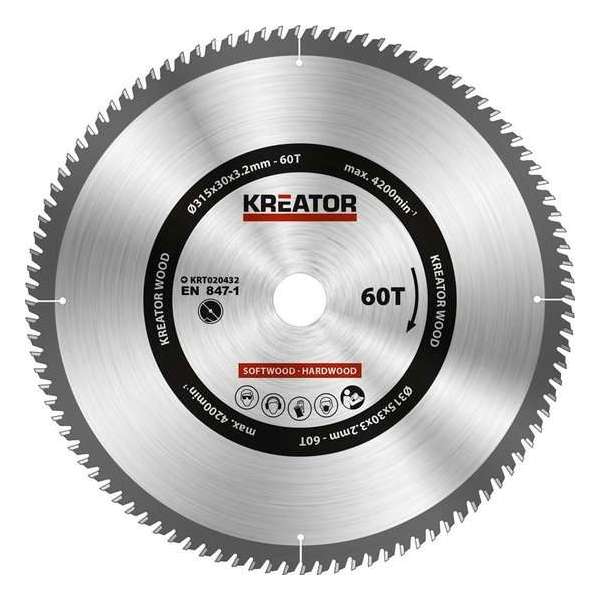 Kreator  KRT020432  Zaagblad hout - 315mm60t