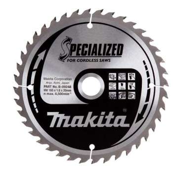 Makita B-09248 Specialized Cirkelzaagblad - 165 x 20 x 40T - Hout