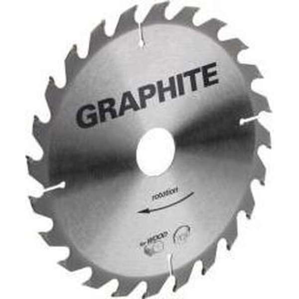 GRAPHITE Cirkelzaagblad 185 mm, 24 tands, Hout