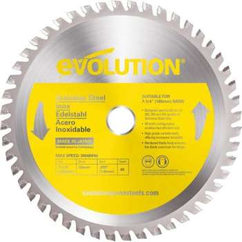 EVOLUTION - Evolution EVO 185mm zaagblad voor inox - DIA 185 MM - 48 T