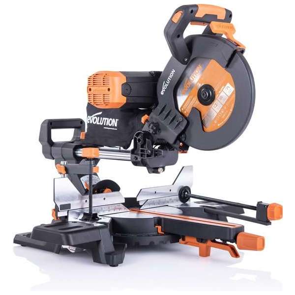 EVOLUTION - EVOLUTION RAGE R255 SMS DB+ multifunctionele dubbele verstekzaag - DIA 255 MM - 2000W - 18.3KG